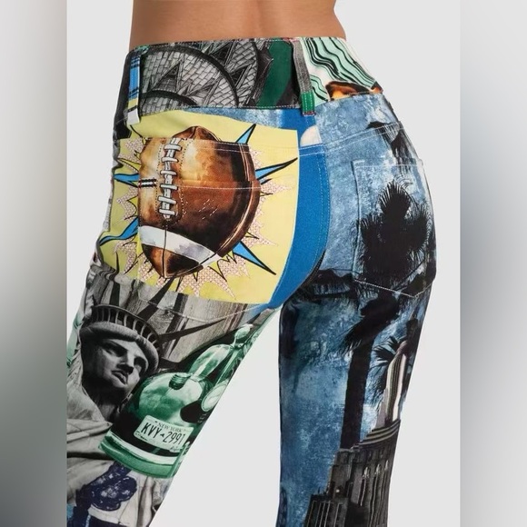 Alice + Olivia KAI LOW RISE PRINTED JEAN - Picture 3 of 12